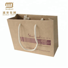 alibaba golden supplier brown kraft paper bag with cotton rope handle
